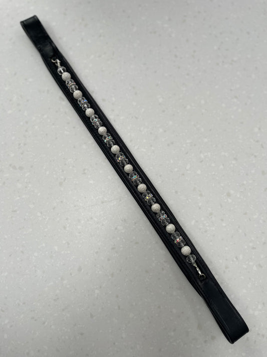 Bespoke interchangeable beaded channel leather Browband