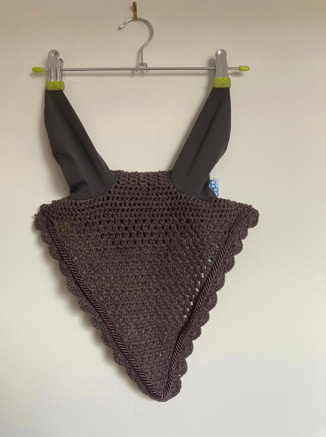 a lavender grey ear bonnet
