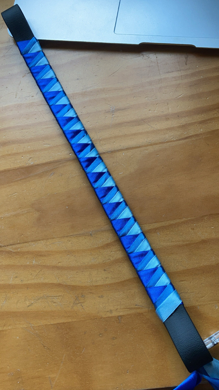 a blue bespoke browband